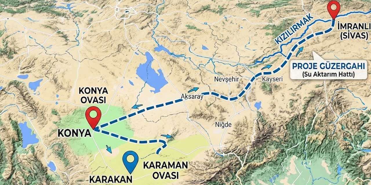 Kızılırmak’ın Suyu Konya Ovası’na Yer Çekimiyle Taşınacak